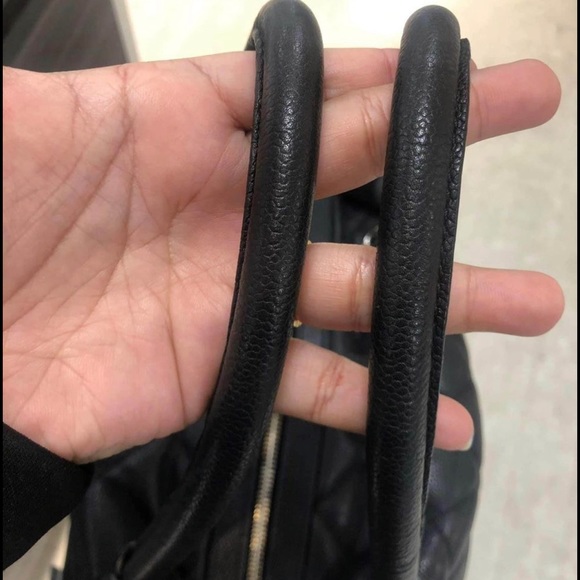 🖤 CHANEL Black Quilted Caviar Leather Timeless Classics Large Bowler Bag. - Picture 8 of 9